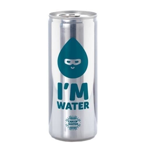 Lata Agua Aluminio 25cl - Impresión directa 1 color