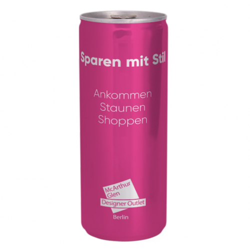 Lata Agua Aluminio 25cl - Impresión directa todo color brillo